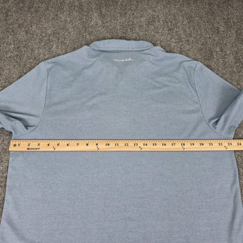 Travis Mathew Shirt Mens XL Blue Polo Pima Cotton Golf Active Casual Performance - Picture 5 of 16
